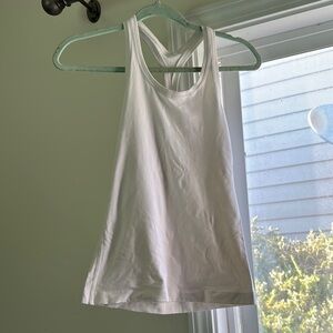 Lululemon Womens White Sleeveless Racerback Activewear Tank Top